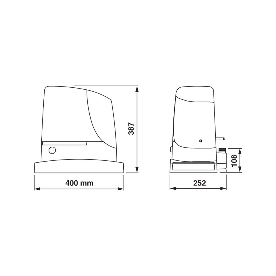Nice Run 1200 HS Hızlı Yana Kayar Bahçe Kapısı Motor Kiti