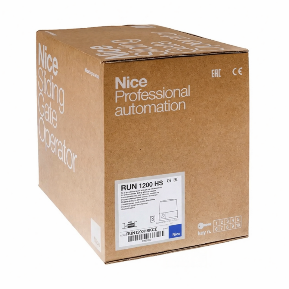 Nice Run 1200 HS Hızlı Yana Kayar Bahçe Kapısı Motor Kiti