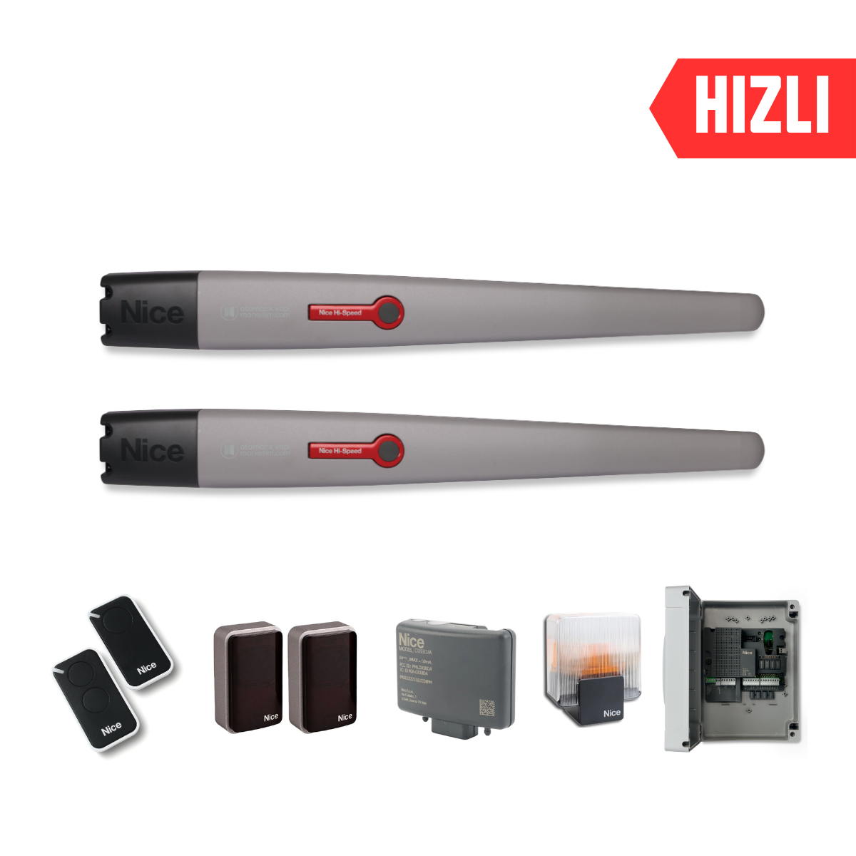 Nice Toona 5024 HS Çift Motorlu Set (Hızlı 24V Kanatlı Kapı Motoru)