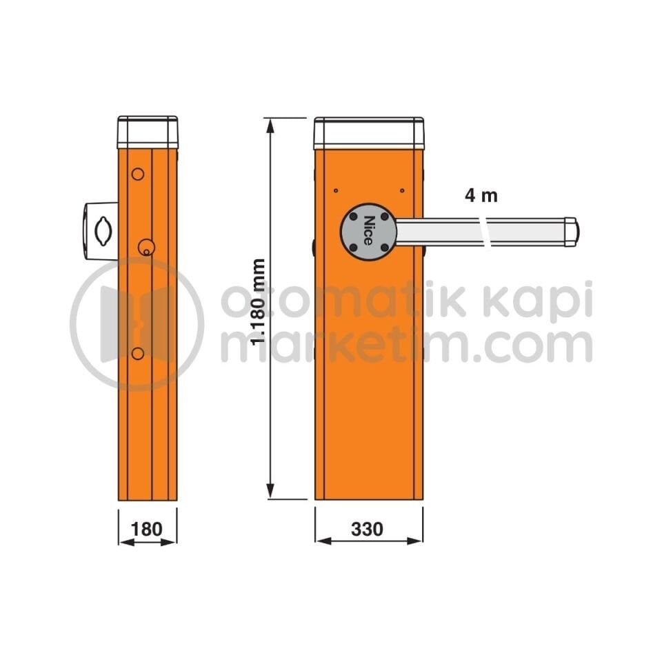 Nice Bar 4 Metre Bariyer Seti (S Gövde)
