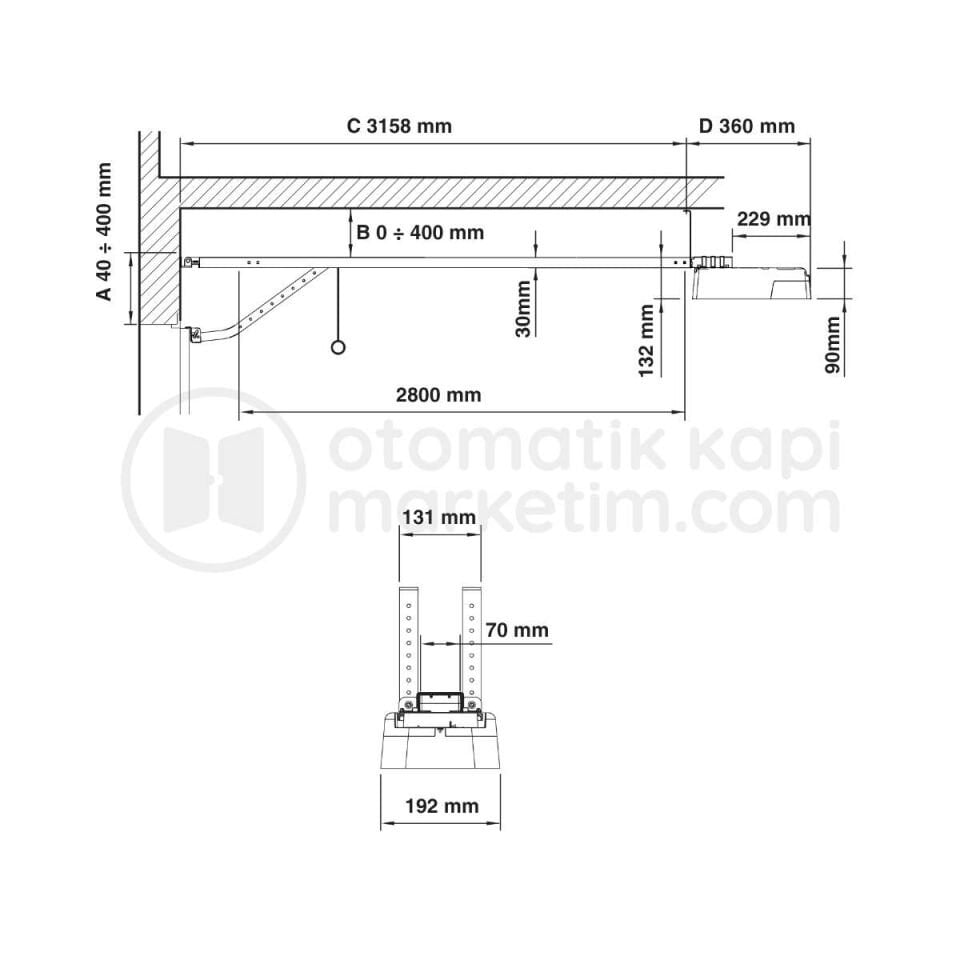 Nice Spido 600 Garaj Kapısı Motoru (320 cm - 2 Kumanda)