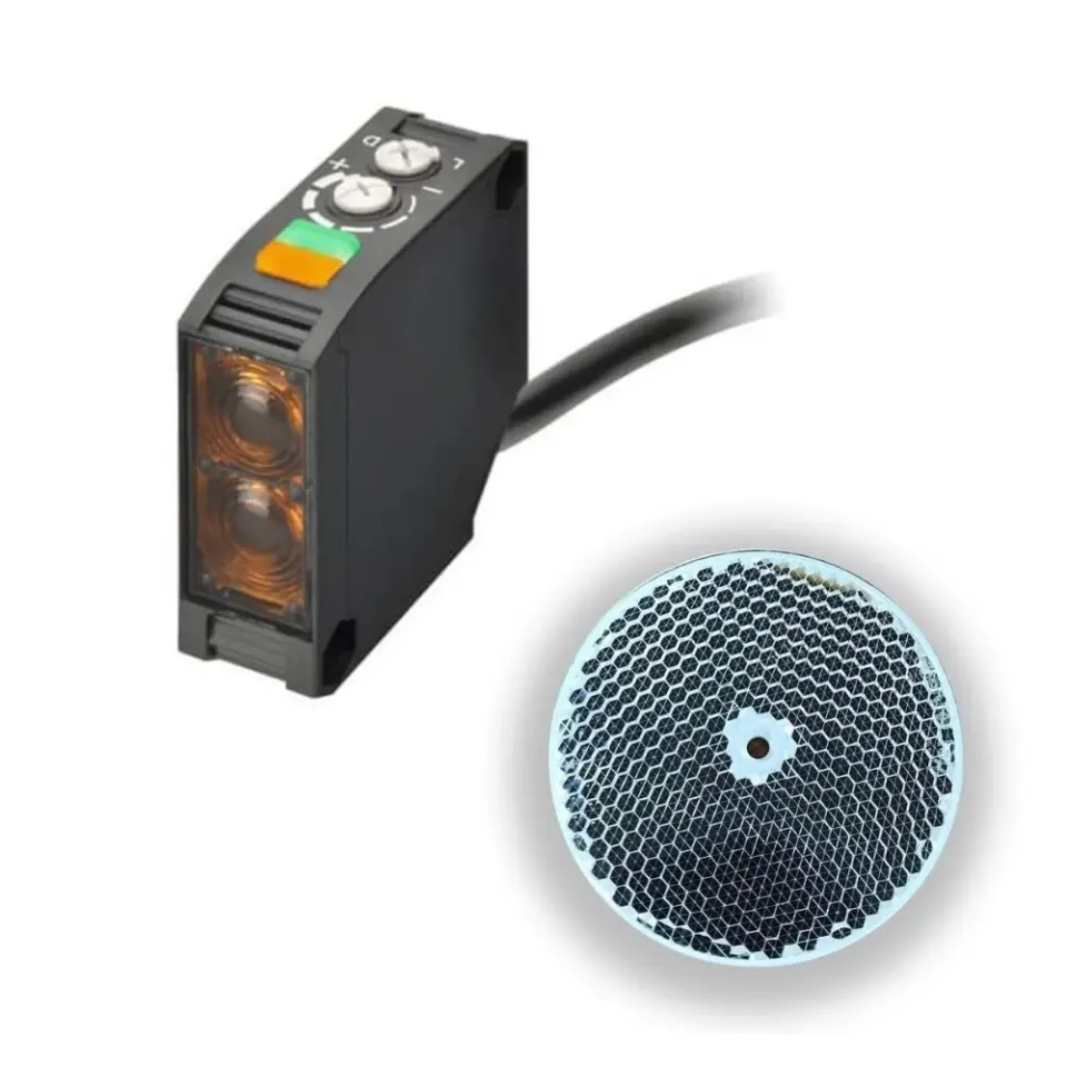 Omron E3JK Reflektörlü Fotosel (RR12 Reflektör Dahil)