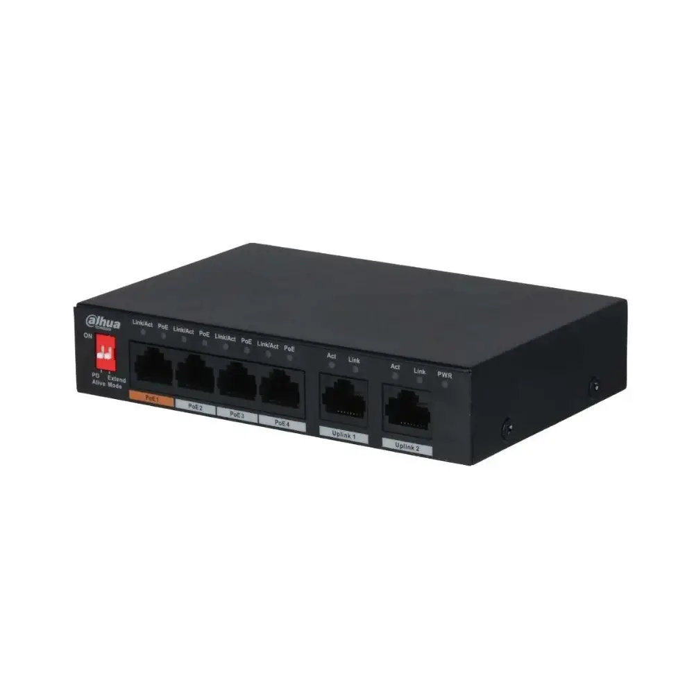 Nice MyEye Poe Switch - 4+2 Poe 60 Watt