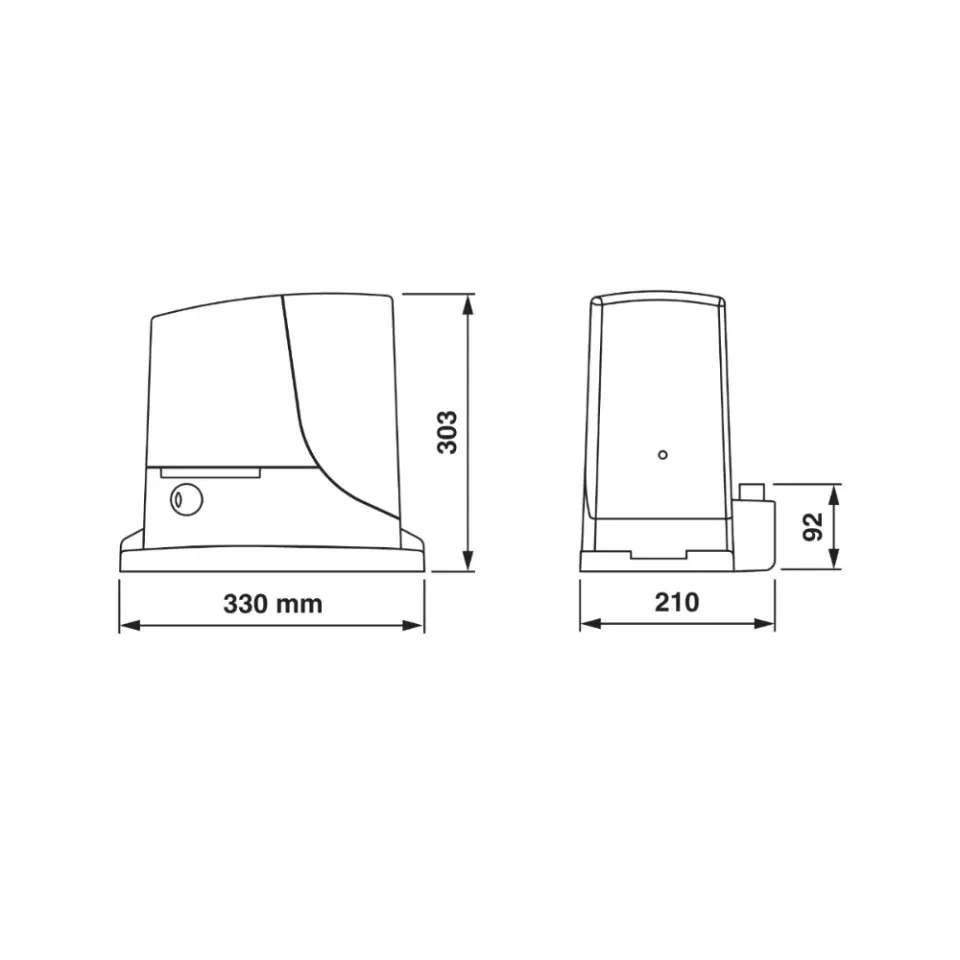 Nice Robus 500 HS Yana Kayar Kapı Motor Seti