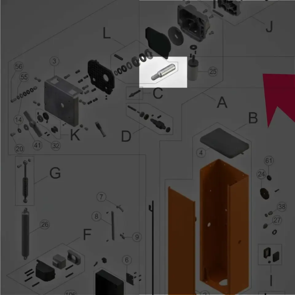 Nice PD1398A0000 Çıkış Şaftı (Wide M ve L Uyumlu)