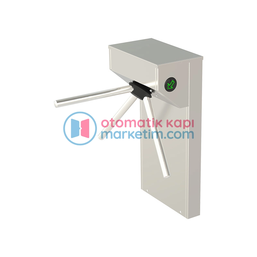 500 E Tripod Turnike – İki Bacaklı, Paslanmaz Çelik, Çift Geçiş Yolu, Orta Seviye Güvenlik