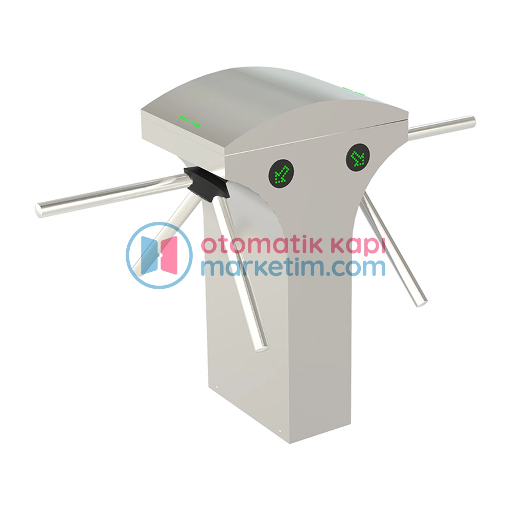 602 D Tripod Turnike – Tek Bacaklı, Çift Geçiş Yolu, Paslanmaz Çelik, Orta Seviye Güvenlik