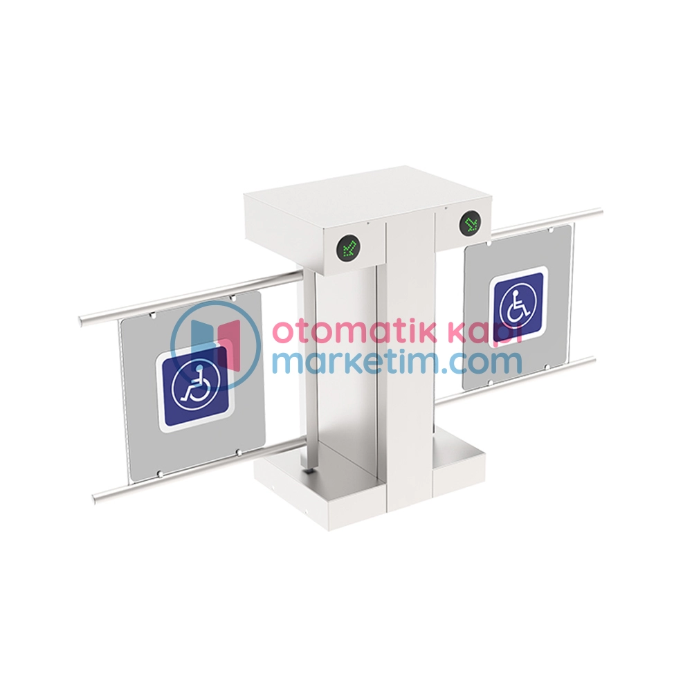 705 E N1 D Motorlu Yaya Geçiş Turnikesi – Tekerlekli Sandalye ve VIP Geçişler İçin, Çift Yönlü