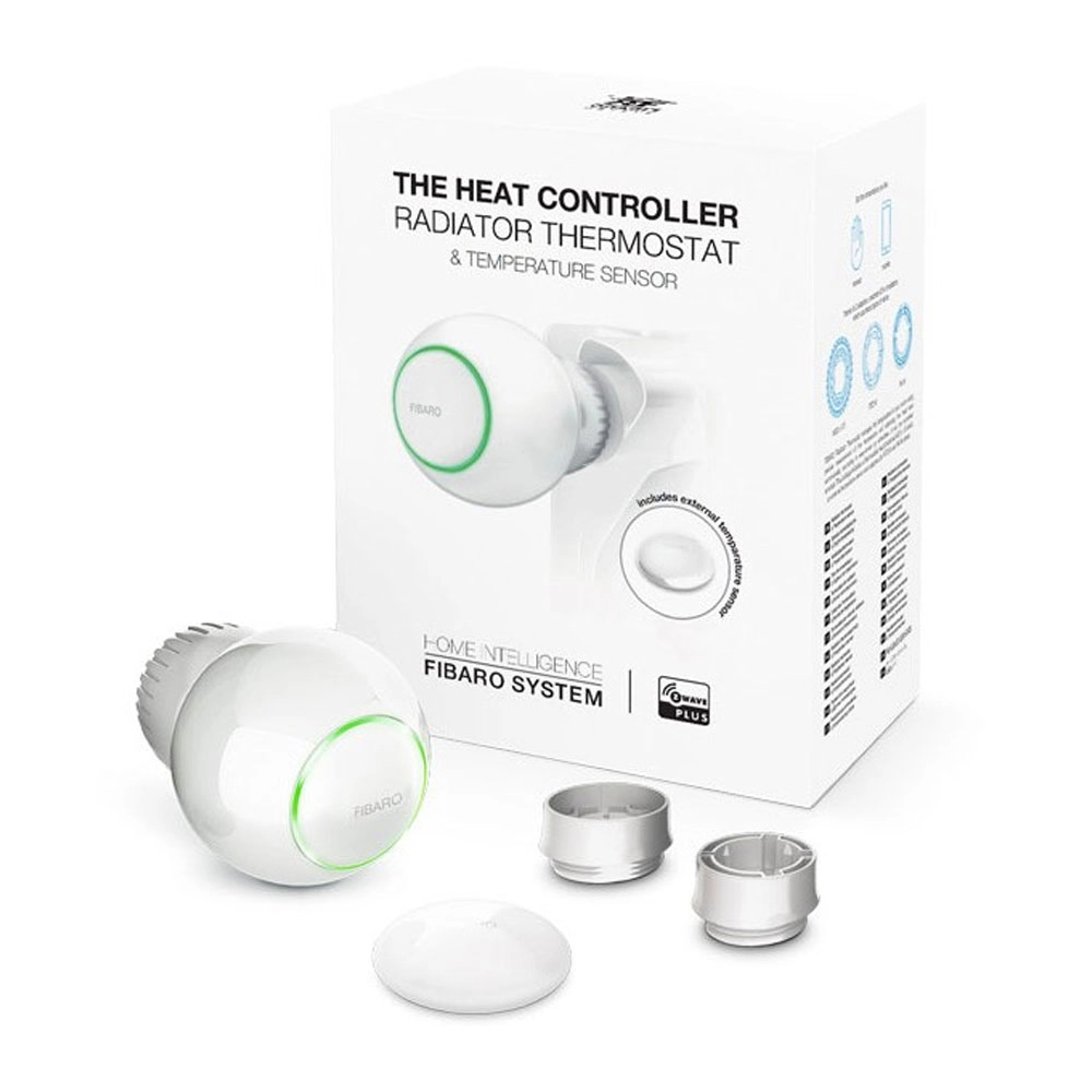 Fibaro Heat Controller - Kablosuz Termostatik Radyatör Vanası + Sıcaklık Sensörü Kit FGT-002K