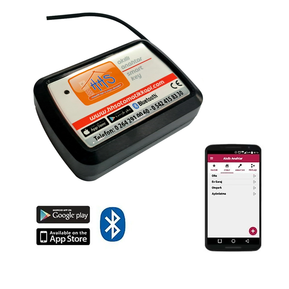 Akıllı Anahtar Bluetooth ile Kapı Kontrolü - 12/24 Volt - Bluetooth Kontrol Sistemi Kepenk Uyumlu