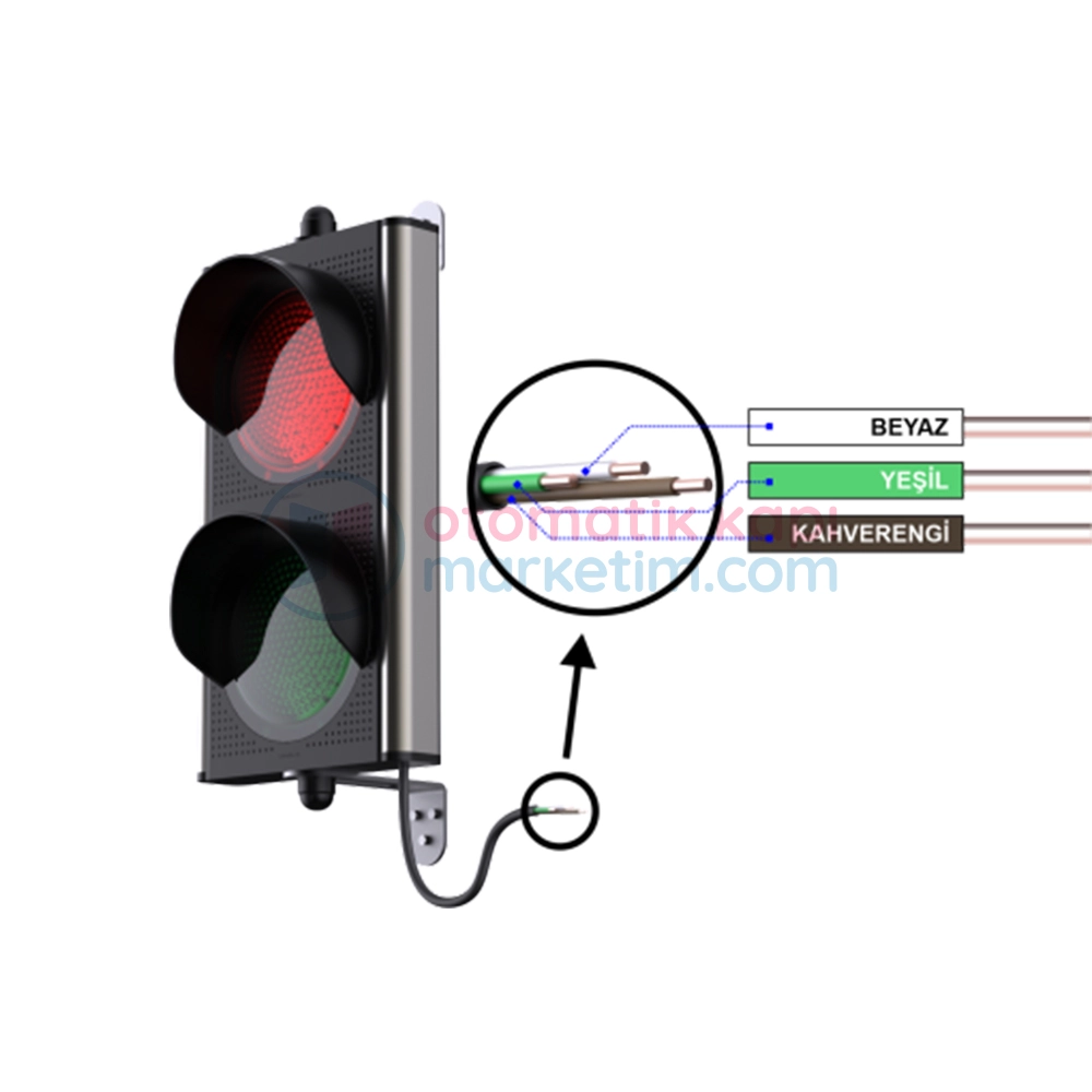 Kontal TRFL2 LED Trafik Lambası - 180 Derece Dönebilen Trafik Lambası