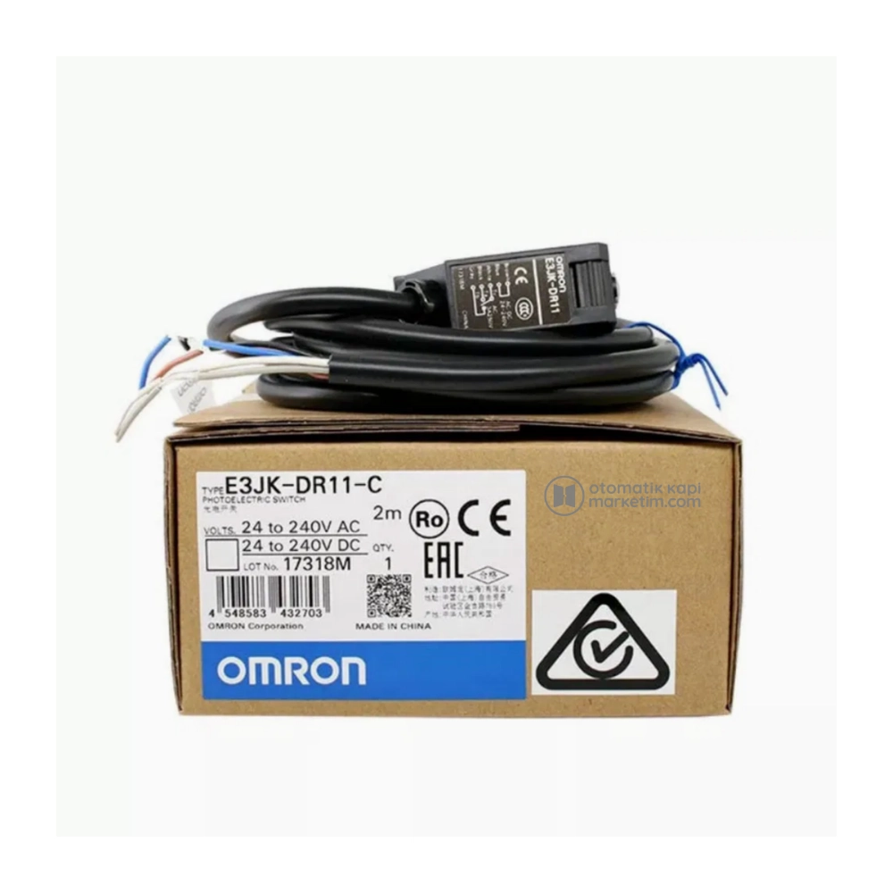 Omron E3JK Reflektörlü Fotosel (RR12 Reflektör Dahil)