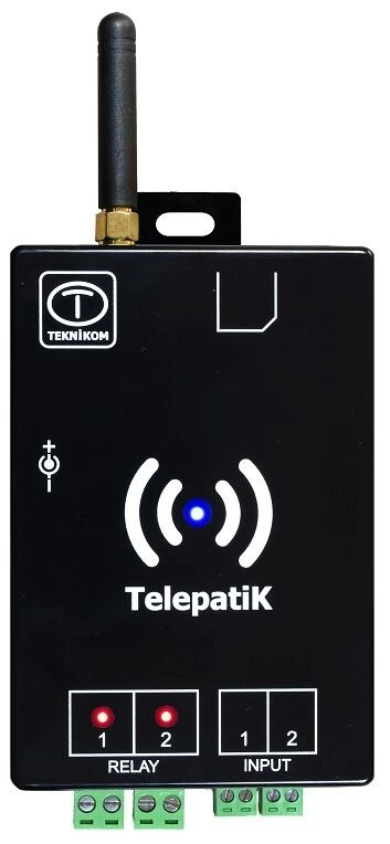 TelepatiK-2 Uzak Denetleyici (2 Giriş, 2 Röle) GSM Kontrol Cihazı