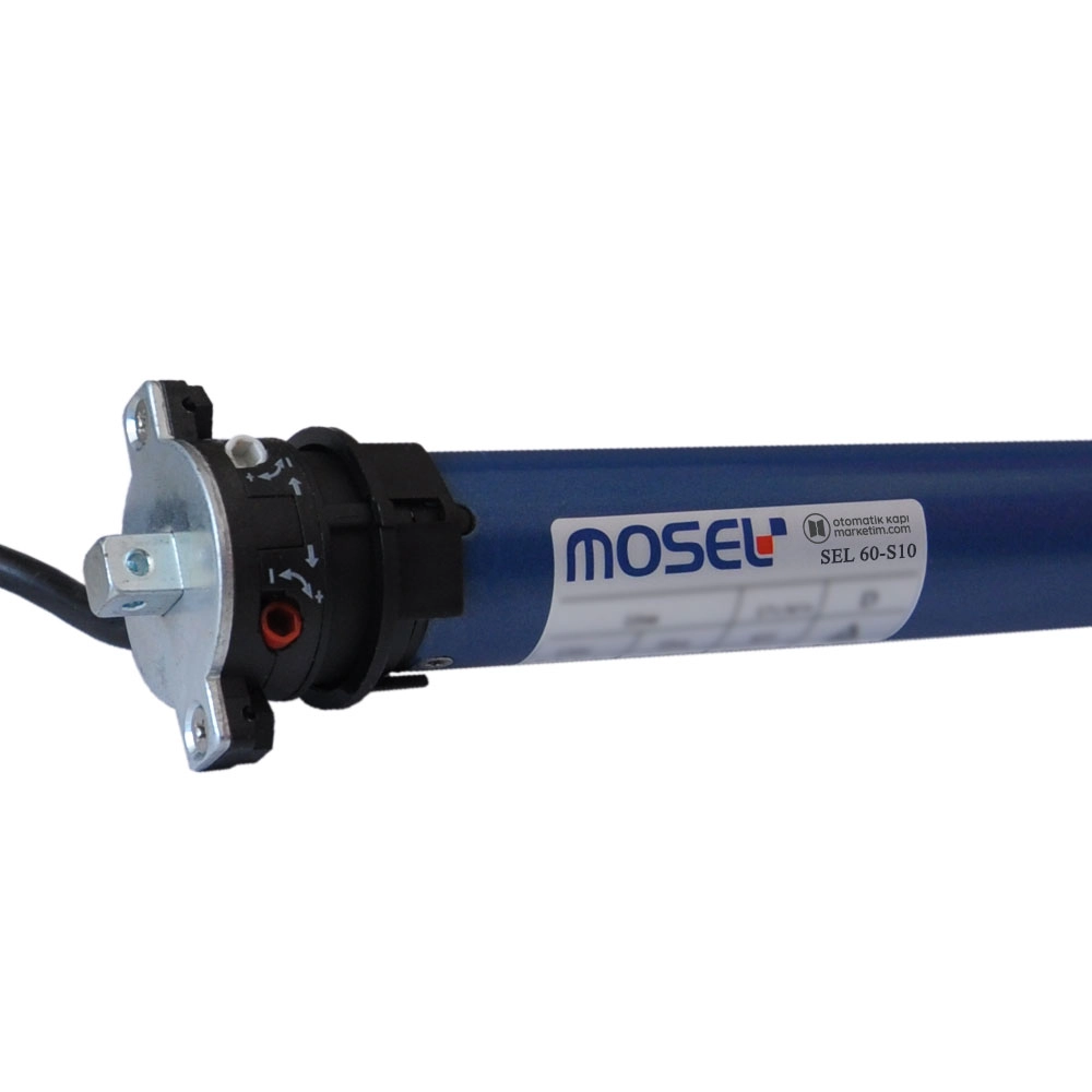 Mosel 10 NM Düz Kısa Tüp Panjur/Perde Motoru (Ø60 Lık Boru Uyumlu)