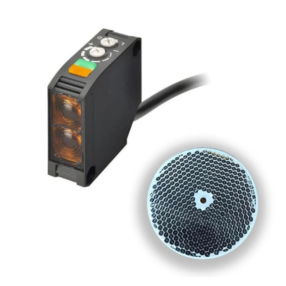 Omron E3JK Reflektörlü Fotosel (RR12 Reflektör Dahil)