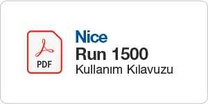 Nice Run1500 Kullanım Kılavuzu