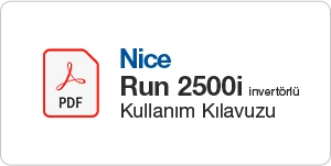 Nice Run2500i İbvertörlü Kullanım Kılavuzu
