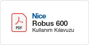 Nice Robus600 Kullanım Kılavuzu